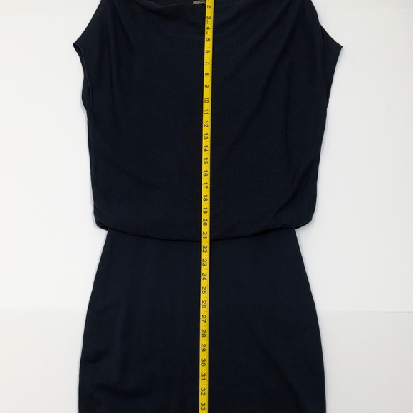 Silk and Cotton Jigsaw dress. Blue-grey colour. Fitted bottom loose top.… - Picture 6 of 9